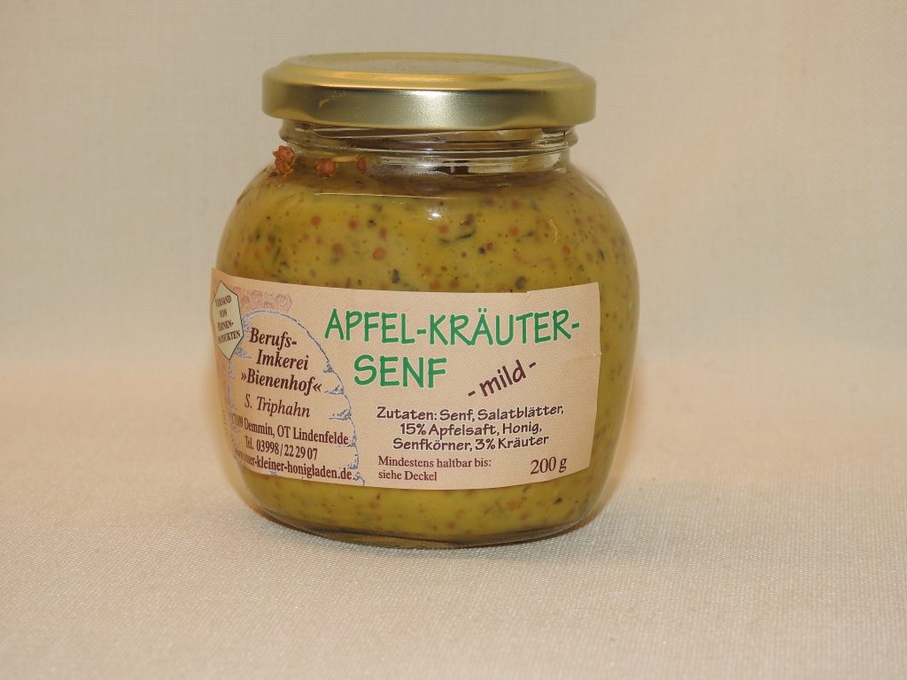 Apfel-Kräuter-Senf 200 g - Unser kleiner Honigladen - Berufsimkerei ...