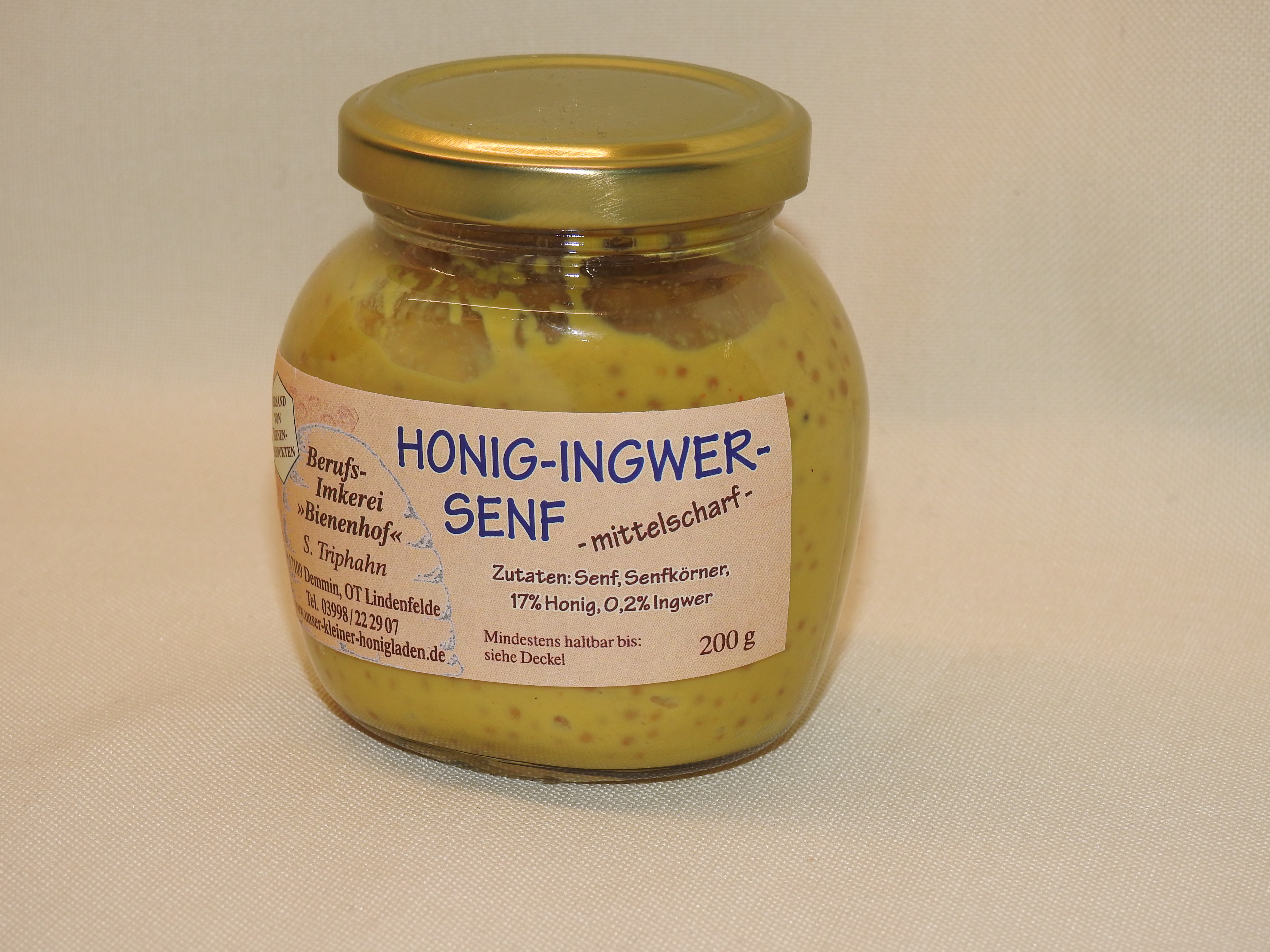 Honig-Ingwer-Senf 200 g – Unser kleiner Honigladen – Berufsimkerei ...